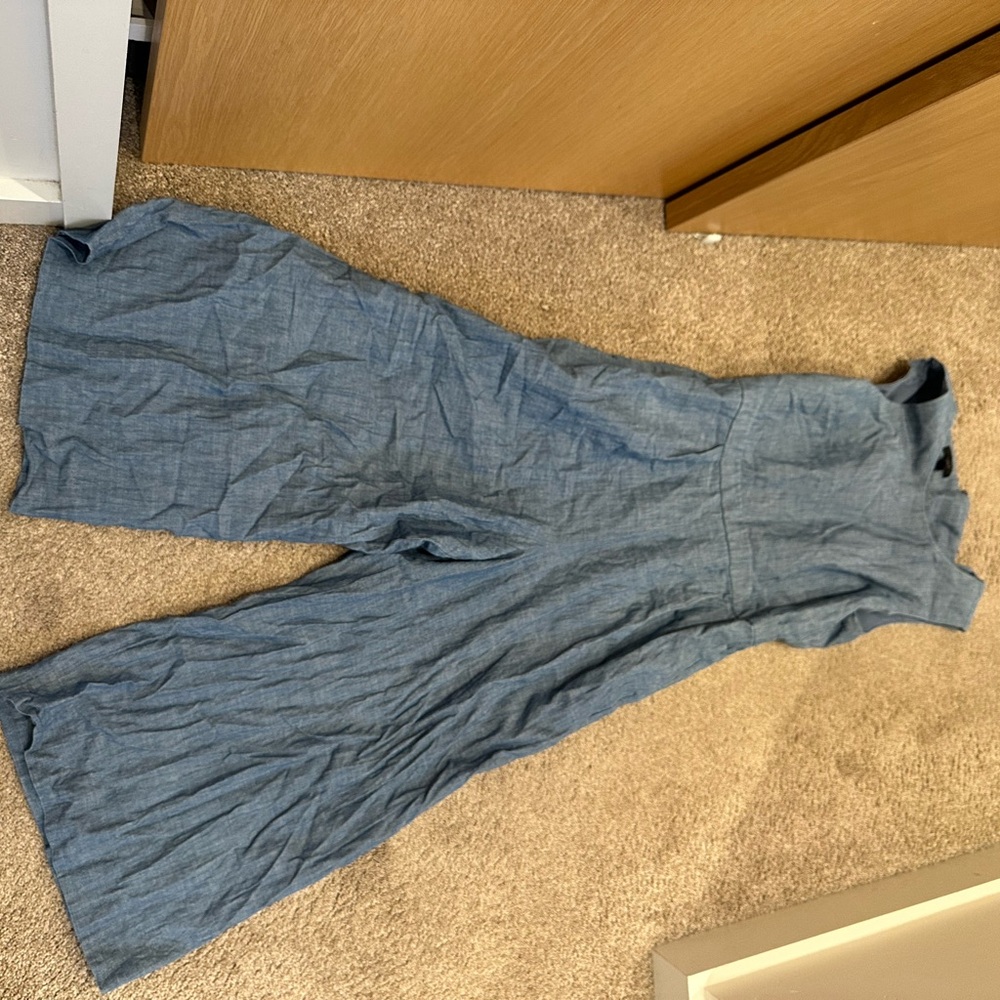 JCrew Wideleg Jean Jumpsuit - 12
